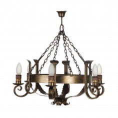 Lámpara de techo en oferta de 6 luces color oro viejo