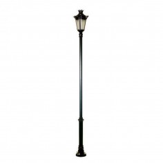 Farola de suelo negra con farol corona