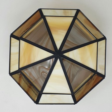 Plafón granadino octogonal con cristal opalina