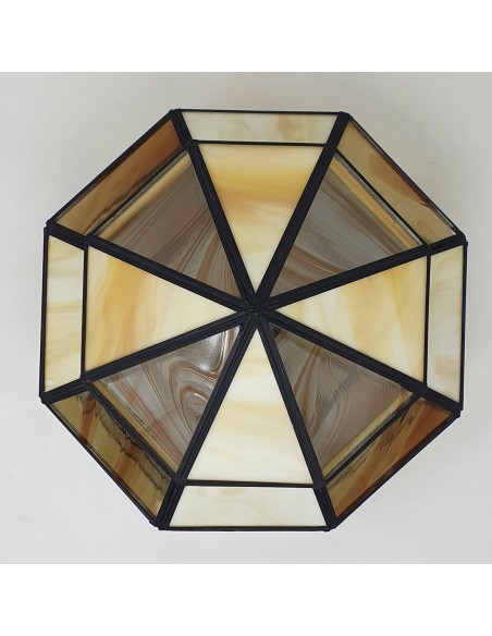 Plafón granadino octogonal con cristal opalina