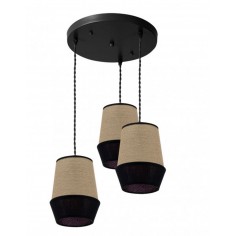 Lámpara Tela Saco y Negro