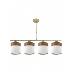 Lámpara Lineal 4 Luces Tela...