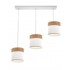 Lámpara de Tela Blanco y...