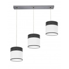 Lámpara de Tela Blanco y...