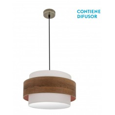 Lámpara Doble Pantalla Tela...