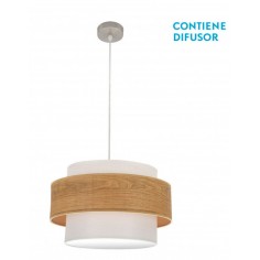 Lámpara Doble Pantalla Tela...