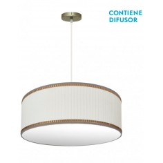 Lámpara Pantalla Cuero 30,...