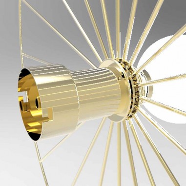 Lámpara de Pared o Techo Wheel Oro 60 cm