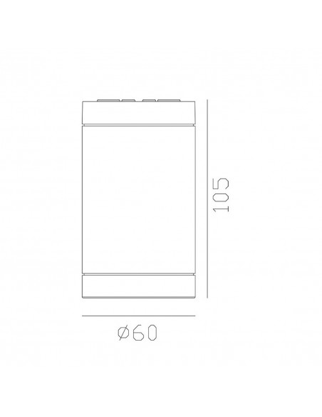 Plafón Exterior IP54 GU10 LED Marrón Óxido Alto 10,5 cm