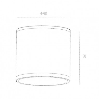 Plafón Exterior IP54 GU10 LED Negro...