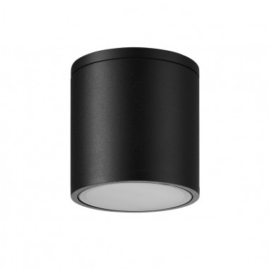 Plafón Exterior IP54 GU10 LED Negro Alto 9,1 cm