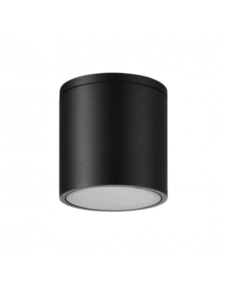 Plafón Exterior IP54 GU10 LED Negro Alto 9,1 cm