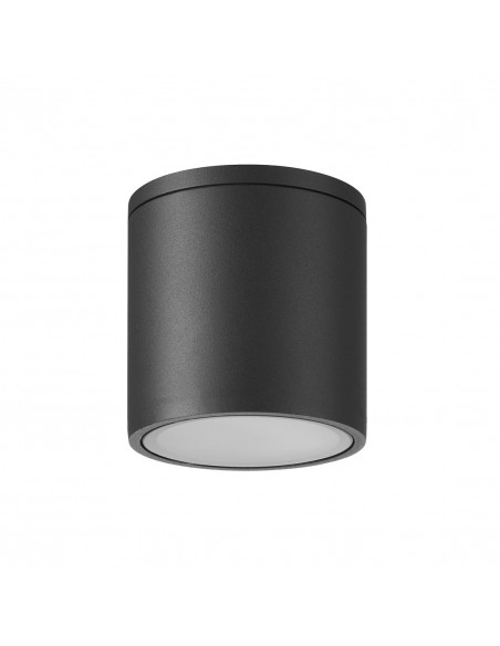 Plafón Exterior IP54 GU10 LED Gris Alto 9,1 cm