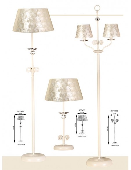 Lámparas Pie Nácar