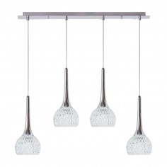 Lámpara Regleta 4 Luces Cromo