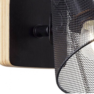 Foco de pared con pantalla rejilla