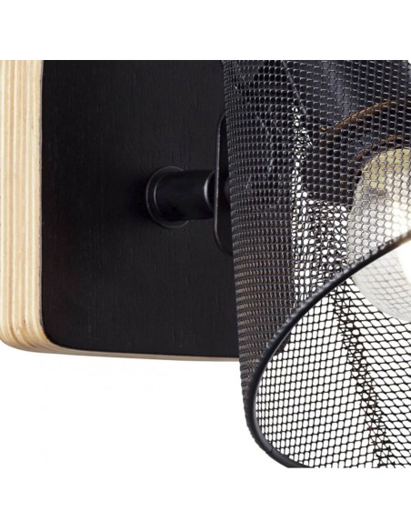 Foco de pared con pantalla rejilla