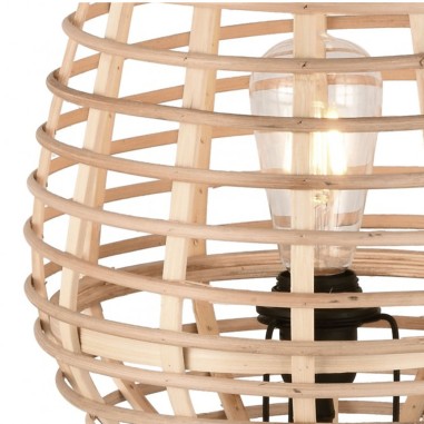 Lámpara de sobremesa  de madera natural