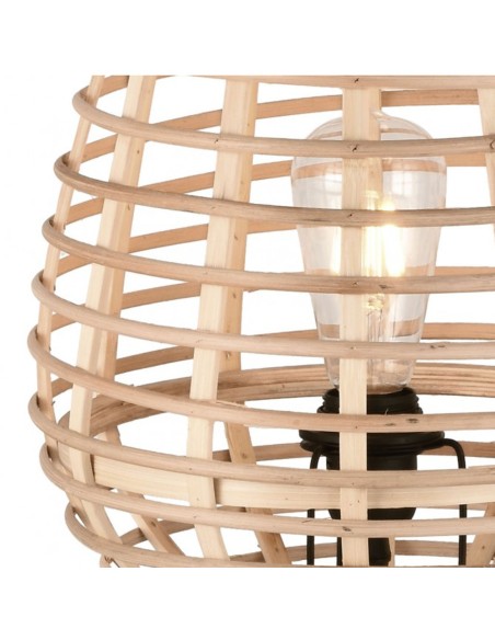 Lámpara de sobremesa  de madera natural