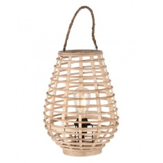 Lámpara de sobremesa imitando cesta