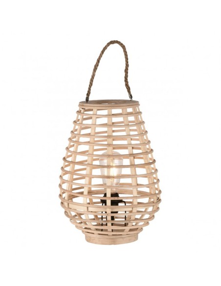 Lámpara de sobremesa imitando cesta