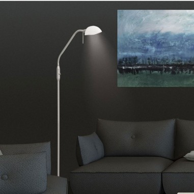 Pie de salón níquel con brazo orientable