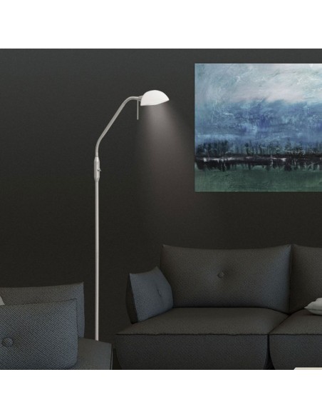 Pie de salón níquel con brazo orientable