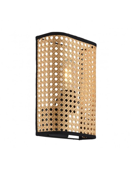 Medio Aplique de Pared Ratán Natural