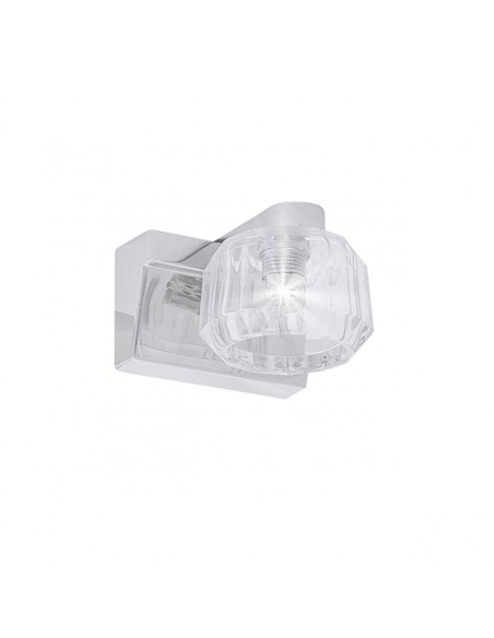 Aplique cromo con luz abierta