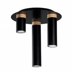 Plafón Cilindros con Madera...