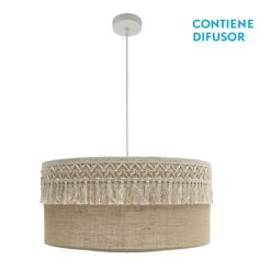 Lámpara Pantalla Tela Saco...