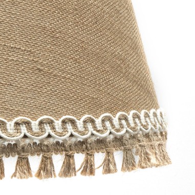 Sobremesa Dorado Pantalla Cónica Tela...