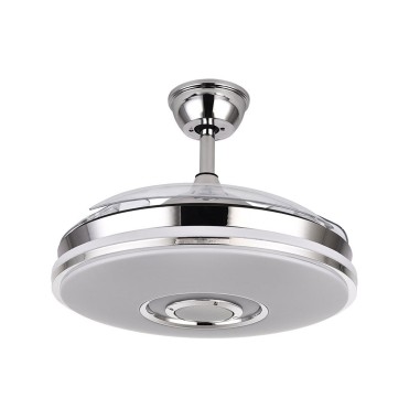 Ventilador de techo cromado con altavoz