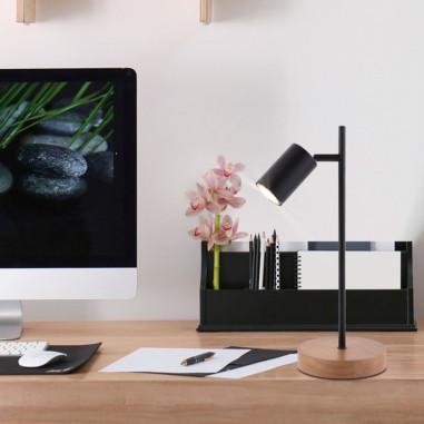 Lámparas Mesa Negras