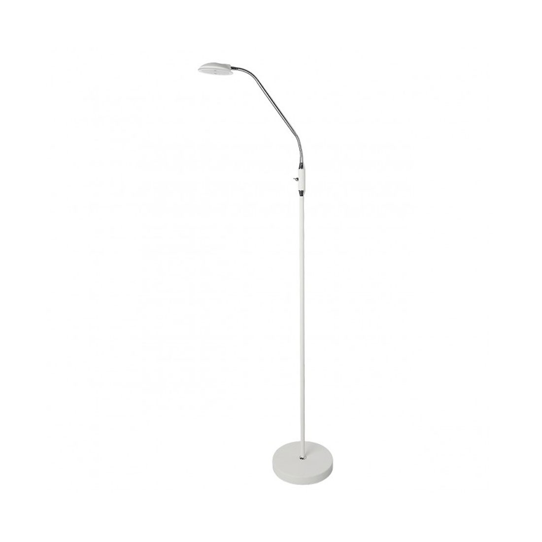 Lámpara de pie brazo articulado LED blanca 156-195cm 6W