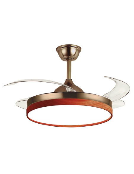 Ventilador retráctil cuero-cerezo