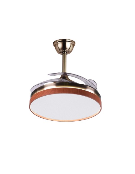 ventilador de techo aspas desplegables con madera