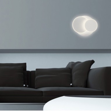 Aplique círculos giratorios de led integrado