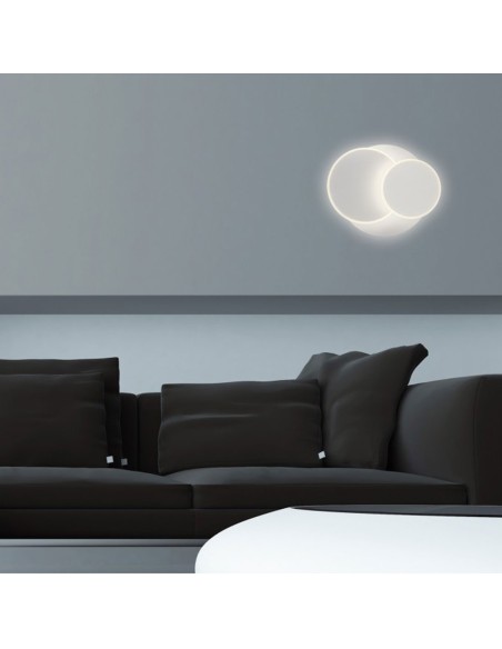 Aplique círculos giratorios de led integrado