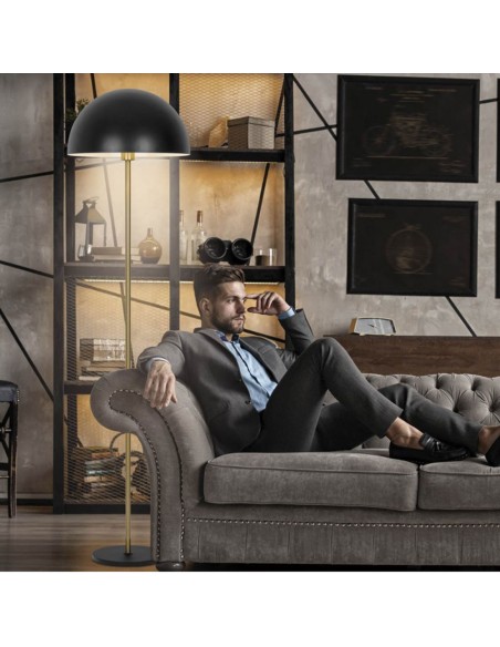 Pie de suelo con cúpula negra para rinconera