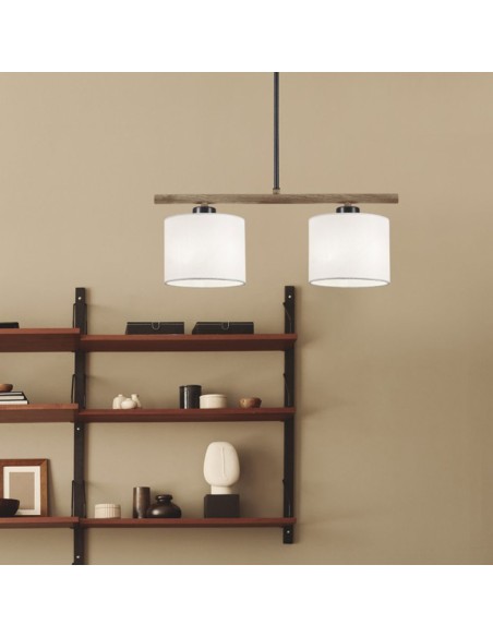 Lámpara Berta metal y madera