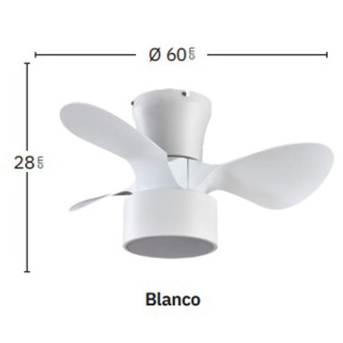 Ventilador DC kos negro Fabrilamp