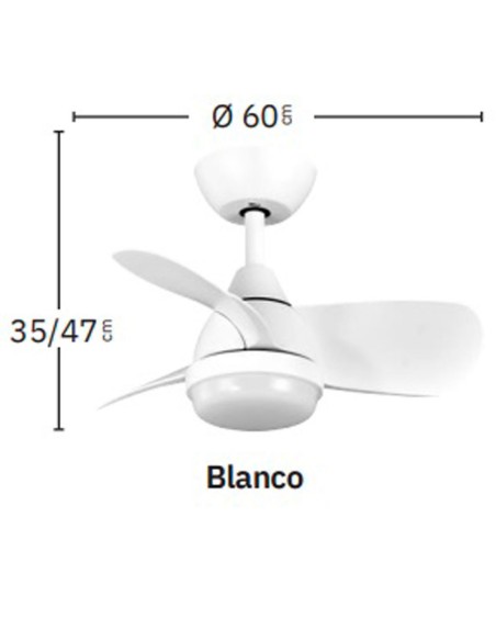 Ventilador de techo negro/marrón Pirdo Fabrilamp