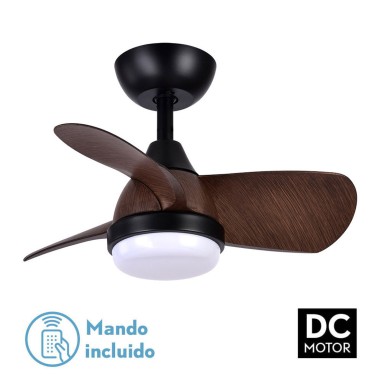 Ventilador Pirdo negro aspas marrones