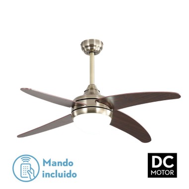 Ventilador Klod cuero/cerezo