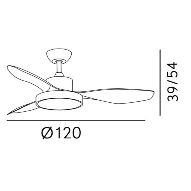 Ventilador De Techo Hayate Marrón.