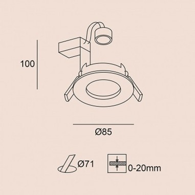 Foco aluminio oferta baño empotrar