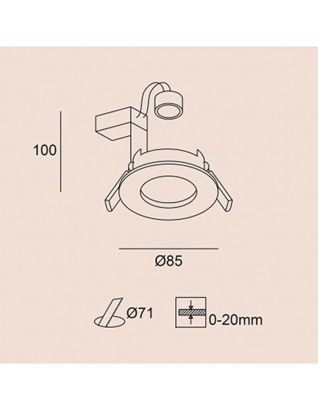 Foco aluminio oferta baño empotrar