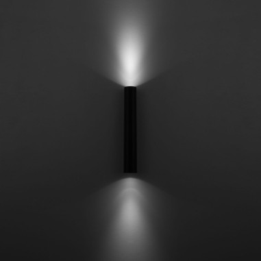 Aplique negro barredor de pared