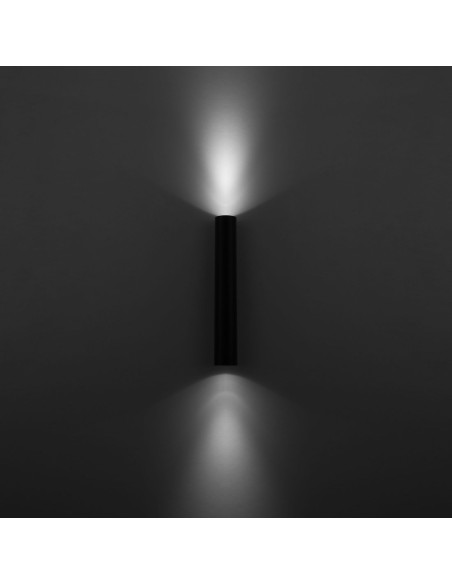 Aplique negro barredor de pared